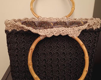 bag with bamboo handles