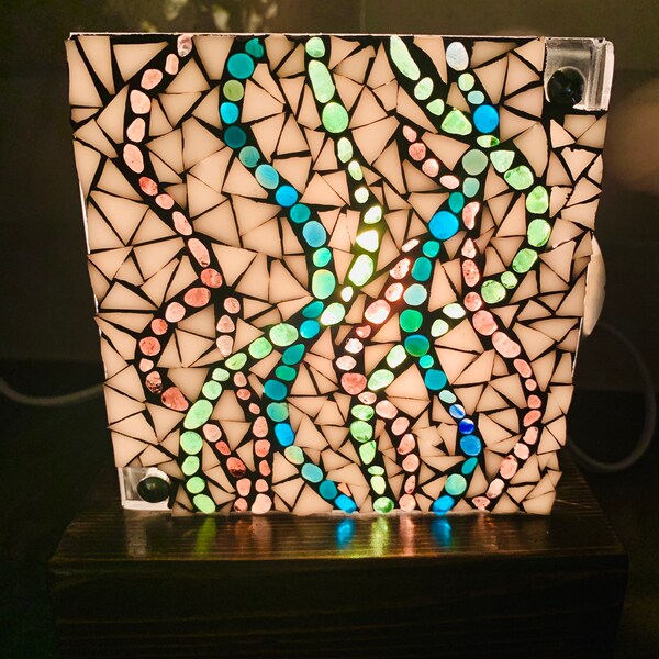 Glass Mosaic Light Box Etsy