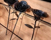 Hand forged steel rose / metal rose