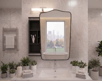 Avelon Arched Sliding Mirror Cabinet Hidden Wall Storage  10 cm Slim Depth