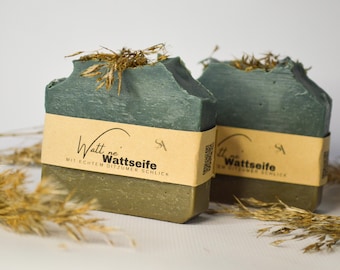 Wattseife | mit Ditzumer Schlick & Lemongras – Handgemachte Peelingseife Ostfriesland| Geschenk | Geschenk Freundin| Geschenk Oma| Geschenk