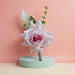Buttonhole for Groom Suit Pink Flower Boutonniere  Rose Boho Chic Wedding Eternal Rose Groom’s Boutonniere Wedding Accessory