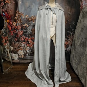 Custom Made Silver Bridal Cape Sparkly Romantic Regency Cloak Cosplay Even Cloak Fantasy Wizards Robe Fairy Princess Whimsical Wedding Cloak