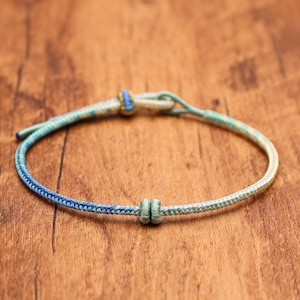 Pastel Friendship Bracelet, Adjustable Cord with Double Knot Detail, Four Color Options