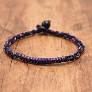 Lila Lila Armband, Handgemachtes Armband, Faden Schmuck, Handgemachtes Armband, Faden Schmuck, Handgemachtes Asiatisches Armband, Handgemacht
