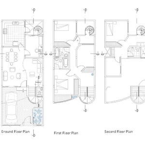 2-Story Modern House Plan – Digital Download | AutoCAD DWG + Floor Plans