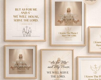 Jesus Christ Scripture Wall Art – Christian Home Decor (Digital Download