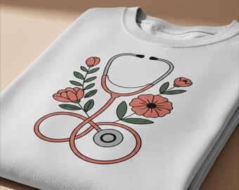 Doctor Shirt for Women | Minimal Stethoscope Heart Medical Design Tee