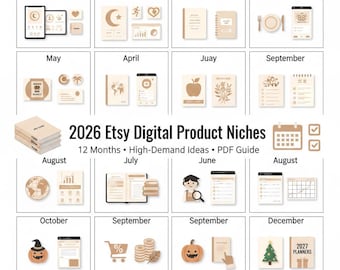 Etsy Digital Product Idea For 2026 | 12 Month Printable Niche Guide | Passive Income P