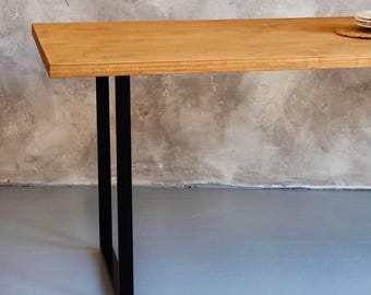 U-förmige Tischbeine aus Metall, schwarze Stahlmöbelbasis für Esszimmer oder Büro, moderner Industriestil, 2er-Set