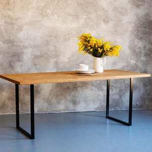 Metal Table Legs Dining Table (Set Of 2), Industrial Table Leg, Farmhouse Table Base, Steel Table Legs, Trapezoid Metal Frame  Kitchen Table