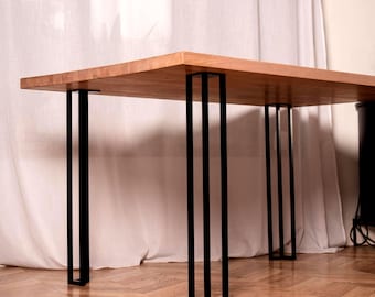 Set of 4 Black Metal Table Legs, Powder Coated Frame for DIY Furniture