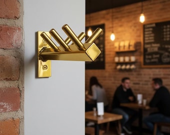 Ganchos de pared dorados, ganchos de latón para perchero de pared