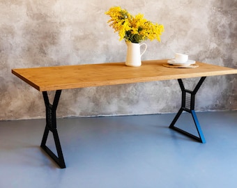 Metal Dining Table Legs (Set of 2), Metal Legs For Table, Black Metal Legs, X Table Legs, Metal Furniture Legs, Metal Table Base