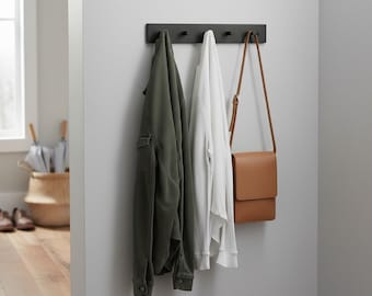 Metal Wall Hook Rack - Black Steel Coat Hanger
