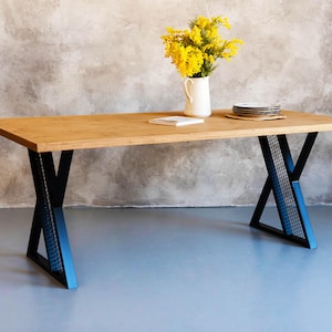 Metal Dining Table Legs (Set Of 2) , Custom Table Legs, X Shape, Legs For Table, Iron Table Legs, Gold Industrial Table Base, Iron Legs