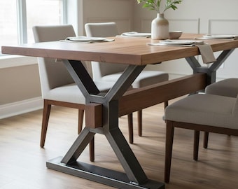 Clear Lacquered Steel X Metal Base