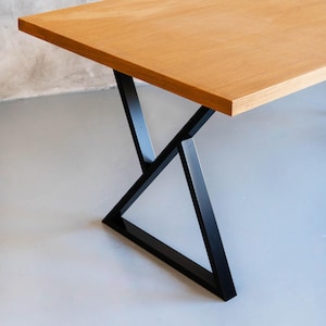 Metal Table Legs For Dining Room Table X-Shape, Set Of 2, Chrome Steel Table Legs, Industrial Table Base, Kitchen Table Legs, Desk Legs