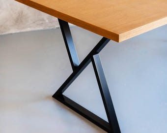 Metall Tischbeine für Esszimmertisch X-Form, 2-er Set, Chromstahl Tischbeine, industrielle Tischbasis, Küchentischbeine, Schreibtischbeine