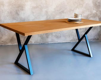 Metall Esstisch Beine 2er Set, X-Form Industrielle Eisen Beine, Hochleistungsstahlrahmen, Handgefertigte Möbel Metall Tischbasis, Bank Beine