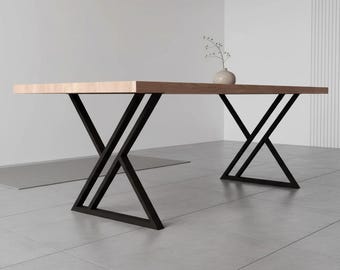X-Shaped Metal Table Legs