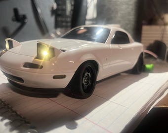 White Mazda Miata MX-5 RC Car: 1/18 Scale, Remote Controlled