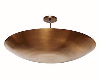 Handgefertigter Mid Century Modern Messing Kronleuchter, 6-flammig