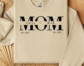 Personalized Mom Sweatshirt, Custom Children Names, Mother's Day Gift, New Mom Gift, Mama Sweatshirt