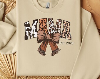 Mom Shirt Personalized Mama Gift, Mother's Day Gift, Custom Name Shirt, Children Name Mom Shirt, New Mom Gift, Western Girl, Mama Sweatshirt