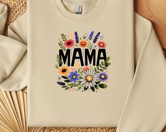 Floral Mama Sweatshirt, Mother's Day Gift, Pregnancy Announcement Tee
