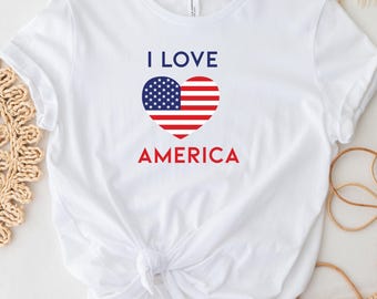 American Flag Shirt, American Flag Heart Shirt, Patriotic Shirt, USA Shirt, 4th of July Shirt, July 4th Shirt, Women's American Flag Shirt