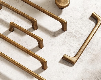 Antique Bronze Cabinet Handle, Rustic Zinc Alloy Drawer Pull