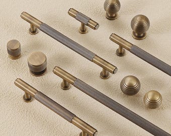 Solid Knurled antique Brass Cabinet Handles Pulls,Rustic Knurled Brass Cabinet Pulls,Antique Brass Pulls,Knurling Handle,Brass Drawer Handle