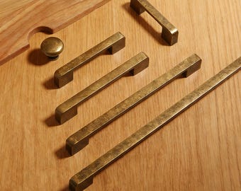 Antique Gold Zinc Alloy Cabinet Pulls, Retro Kitchen Hardware