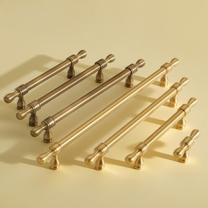 Knäufe aus massivem Messing, Antik-Gold-Finish