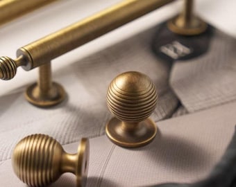 Antique Brass Ball Cabinet Knob, French Style Furniture Hardware