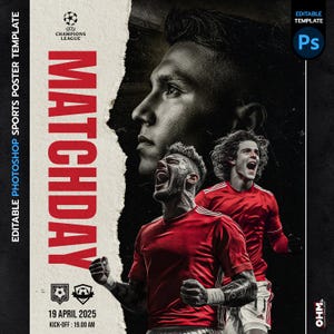 Edytowalny projekt sportowy PSD - plakat sportowy - w pełni warstwowy i konfigurowalny - szablon Photoshop - profesjonalny sportowy PSD