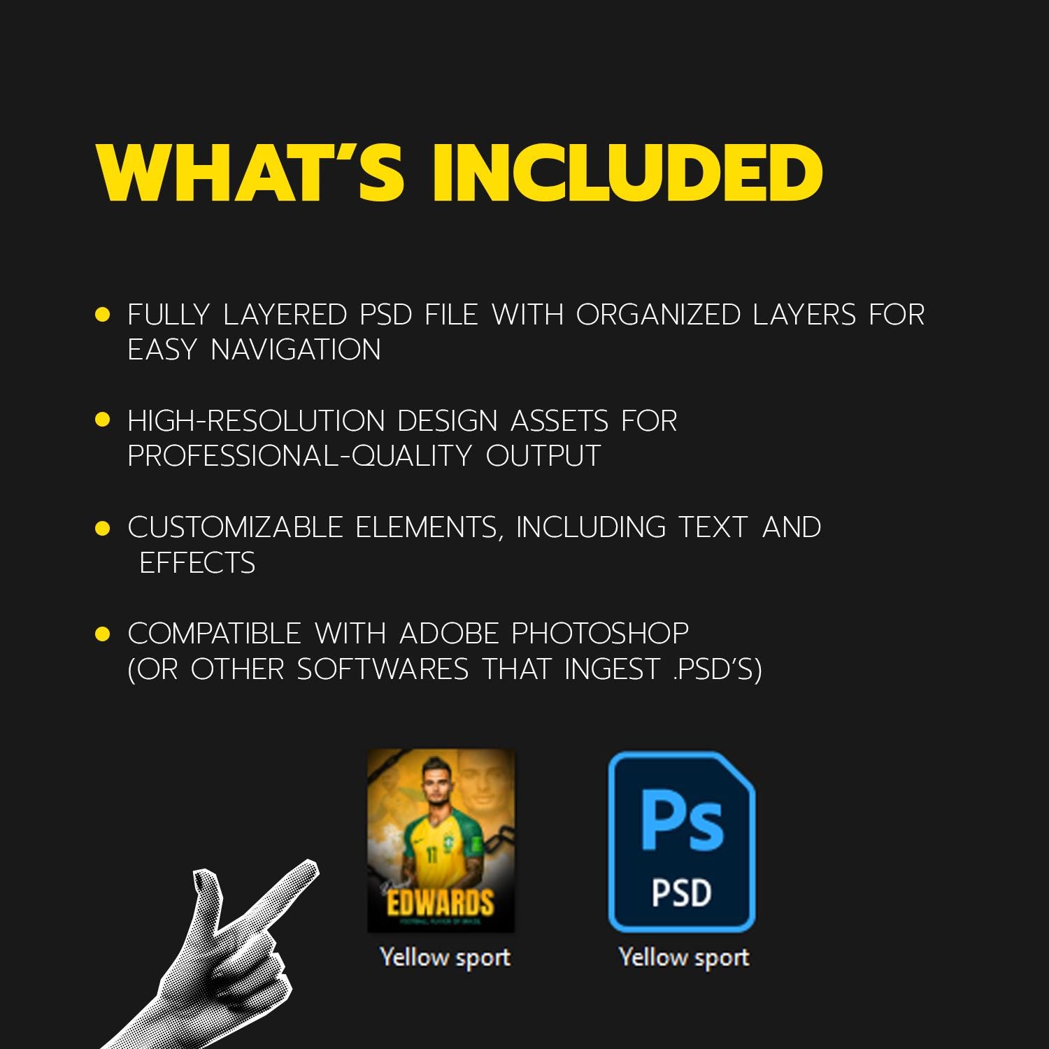 Editable Sports Poster PSD: Customizable Photoshop Template (digital ...