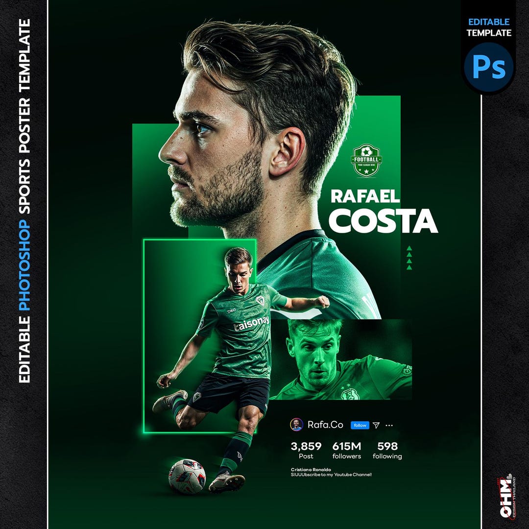 Editable Sports Poster Template: Customizable Photoshop Design (PSD ...