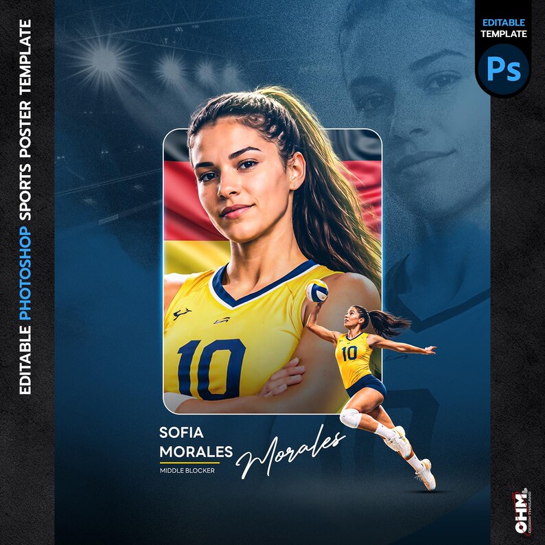 Editable Sports Poster Design: Customizable Photoshop Template (PSD ...