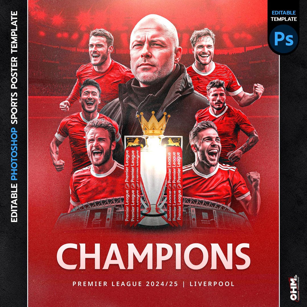 Editable Sports Poster PSD: Customizable Photoshop Template (digital ...