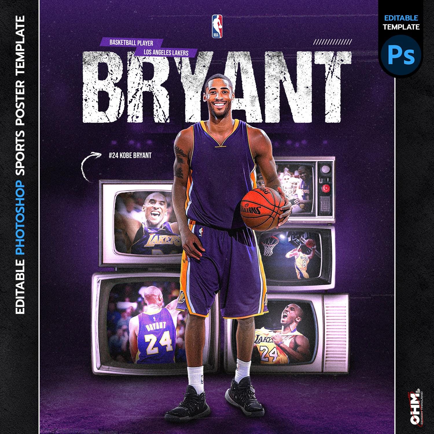 Sports Poster Template: Customizable Photoshop Design (PSD) - Etsy