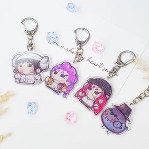 Kpop Demon Hunters Keychain Set, Derpy Acrylic Bag Charms, Cute K-Pop Accessories
