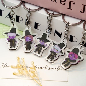 Kpop Demon Hunters Saja Boys Keychain Set, Derpy Acrylic Bag Charms, Cute K-Pop Accessories