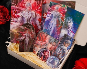 Caja de regalo de pie de Sylus Silverwing Fiend de Love and Deepspace para amantes del Love and Deepspace
