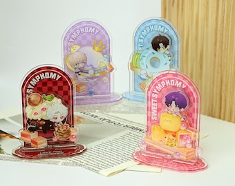 Love and Deepspace Acrylic Standee, Cute Dessert Theme, Rafayel Sylus Xavier Zayne