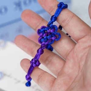 Kpop Demon Hunters Jinu Bracelet, Handmade Luck Knot, Fandom Gift, Ships Globally