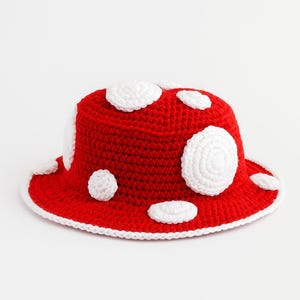 Red Mushroom Crochet Hat