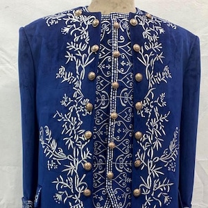 Blue Men 18th Century Rococo Period Costume Suit 1700s Historical Theatre, Balls Cosplay and Gala Event French nobleman Venetian Renaissance