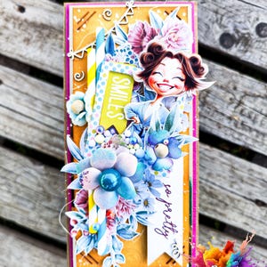 Difunde alegría con esta colorida tarjeta de cumpleaños hecha a mano para ella (caja de regalo incluida)